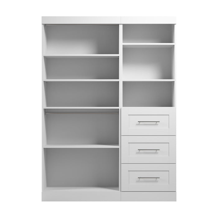 Bestar Pur 61 W Closet Organizer System - White