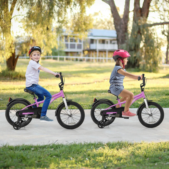 Costway 16" Kids Bike For 4-7 Years Old Boys & Girls With Adjustable Seat Handbrake Reflectors Purple
