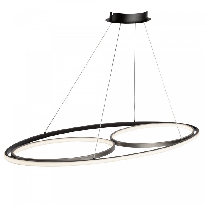 Gemini 38 W LED Black Nickel Flush Mount 
