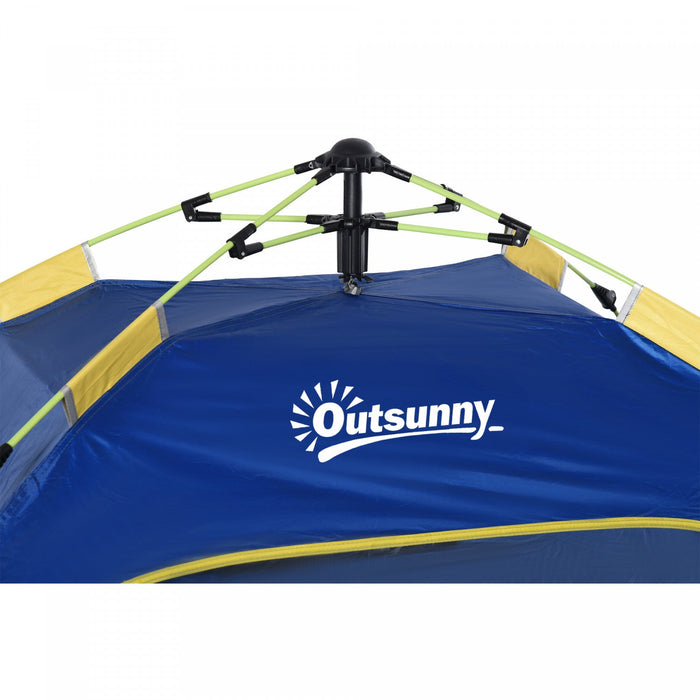 Outsunny 1-2 Person Pop Up Tent, Outdoor Beach Tent Sun Shelter, Dark Blue