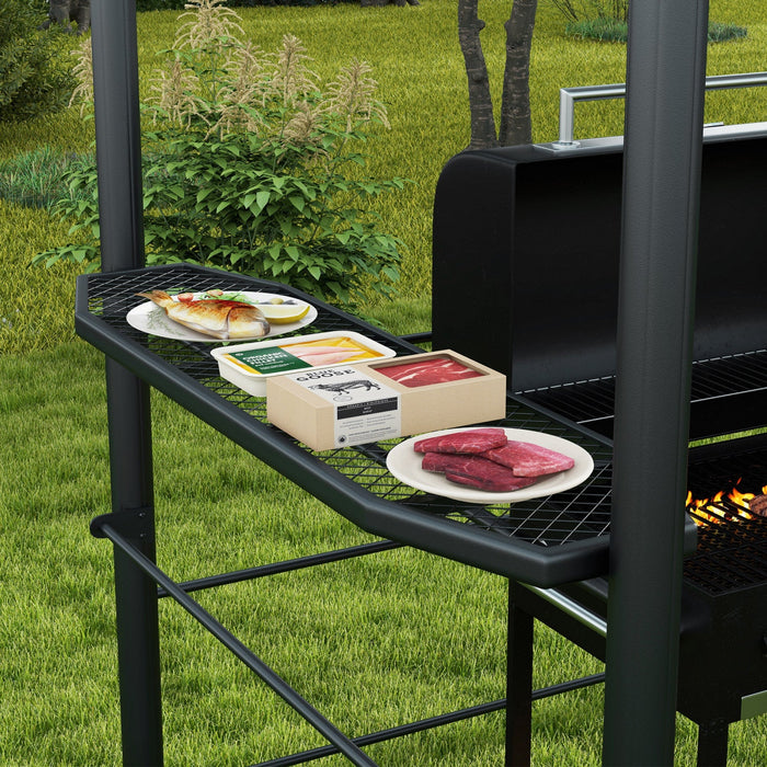 Outsunny 8' X 5' Grill Gazebo Shelter With Interlaced Vented Pc Roof, Outdoor Bbq Canopy With Side S