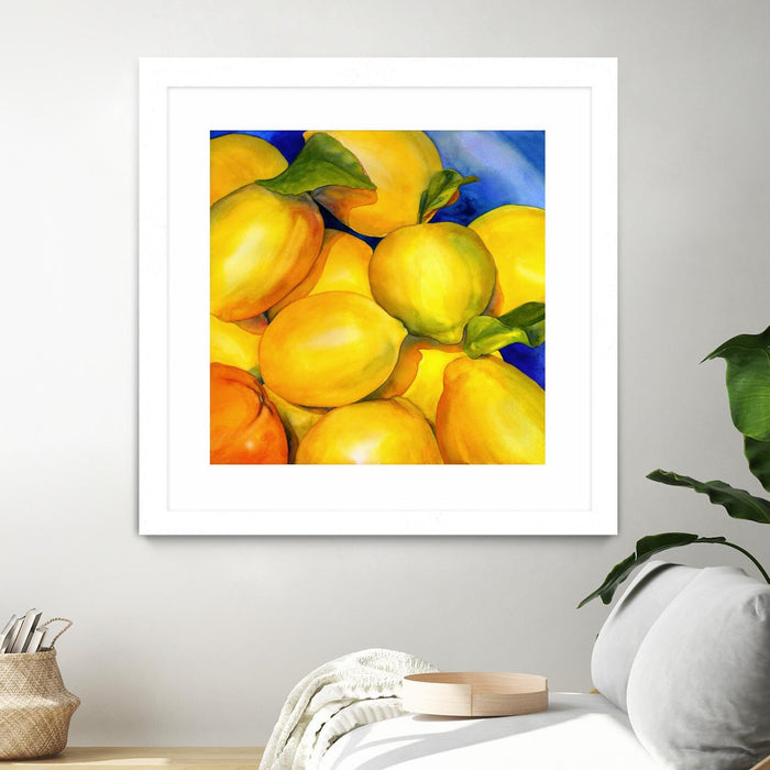 \"Zest For Life\" Matted and Framed White 30x30 Wall Art