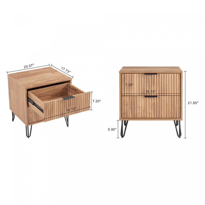 Dumbo Modern 2-Piece Dresser Set in Golden Brown 