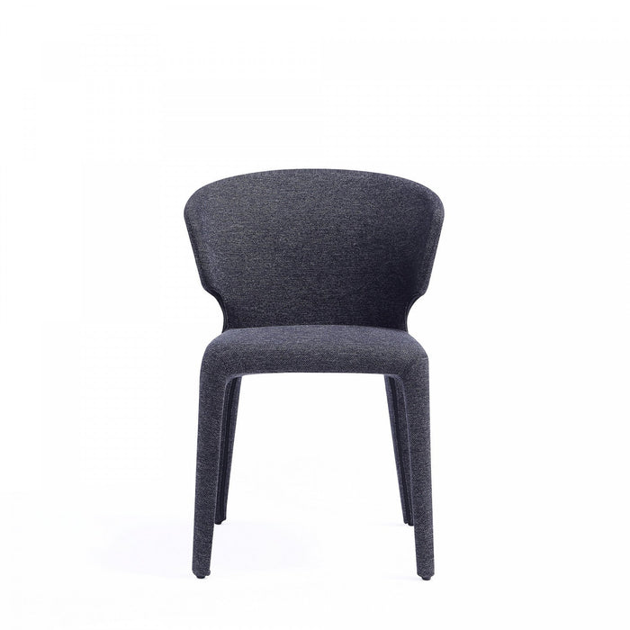 Conrad Mid-Century Modern Upholstered Dining Chair in Black - Set of 4 
