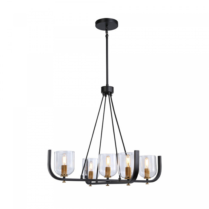 Cheshire Black & Brass 5-Light Chandelier