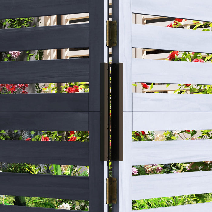 Outsunny Outdoor Privacy Screen With 4 Raised Beds And Drainage Holes