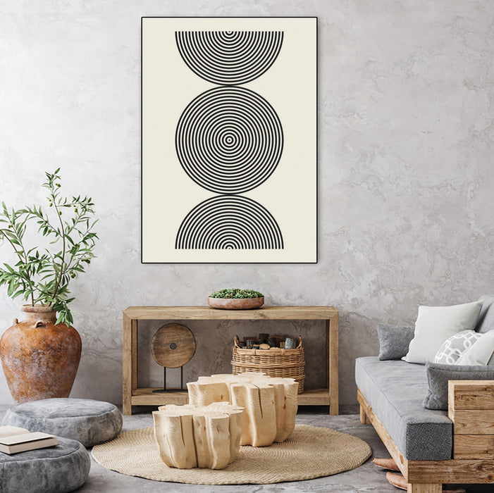 \"Simplicity Ii\" Canvas Framed Black 18x24 Wall Art