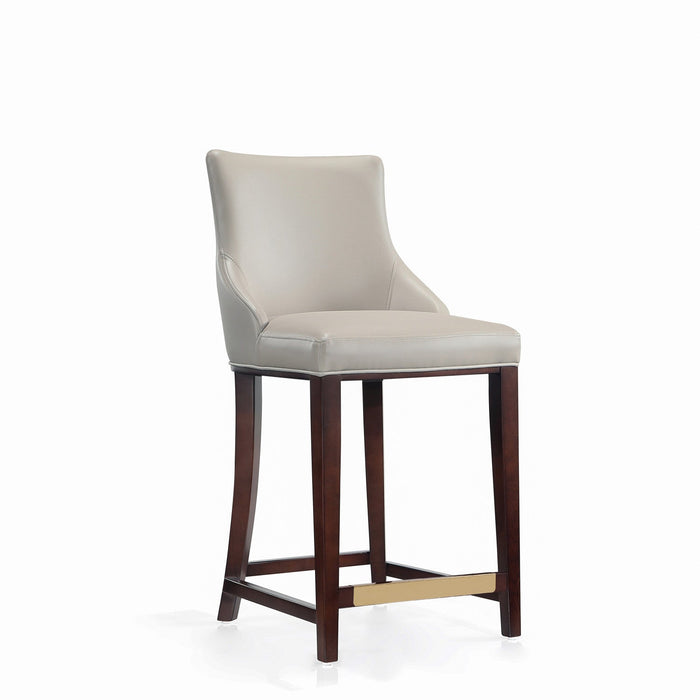 Shubert Modern Wood Upholstered Counter Stool in Light Gray - Set of 3 