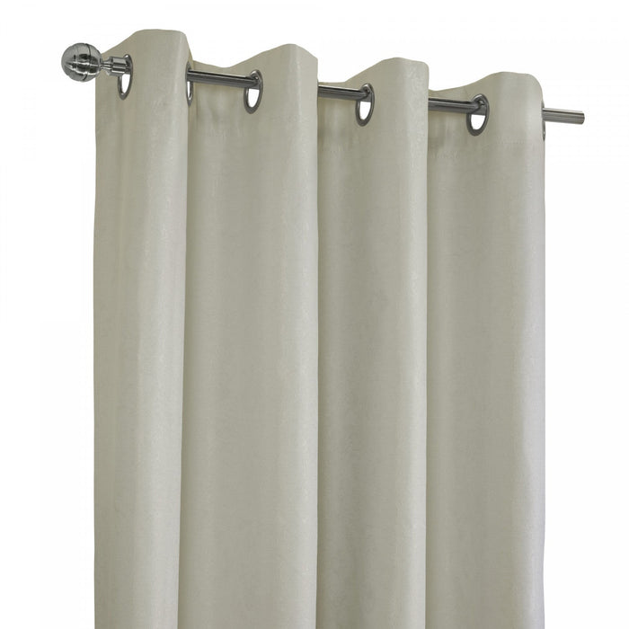 Thermaplus Vigo Off-White Blackout Grommet Curtain Panel - 52 x 95