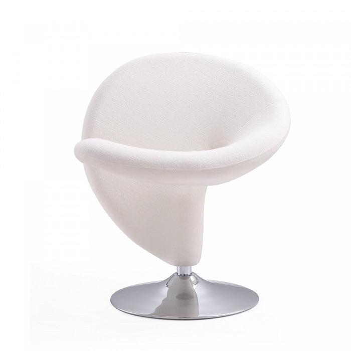 Curl Modern 1-Piece Accent Chair in Blue, Cream, Purple, Green, Gray, Orange, Red and Yellow 