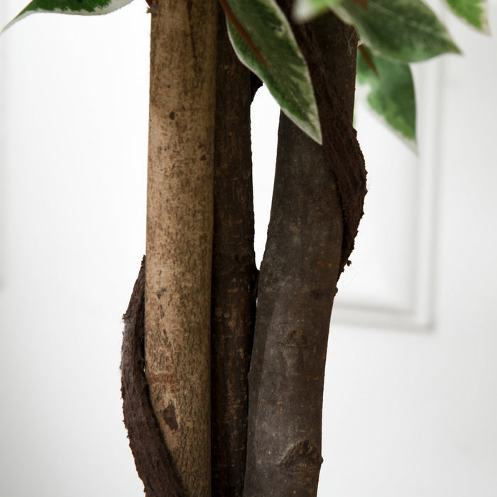 Outsunny 5.3ft Potted Artificial Tree Ficus for Indoor Home Decor