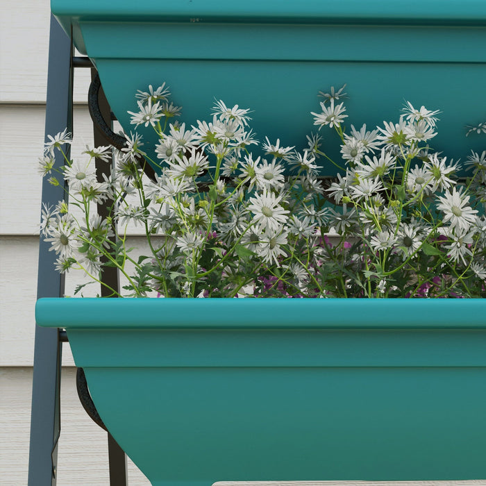 Outsunny 3-tier Vertical Raised Garden Bed With 5 Planter Boxes, Outdoor Plant Stand Grow Container 