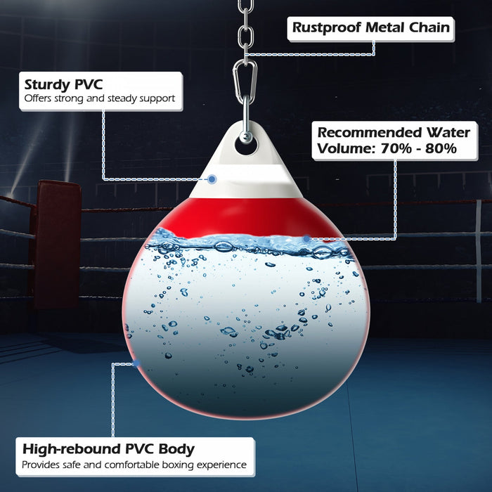 Goplus 18" 110lbs Heavy Water Filled Punching Aqua Training Boxing Bag Home Gym Hook