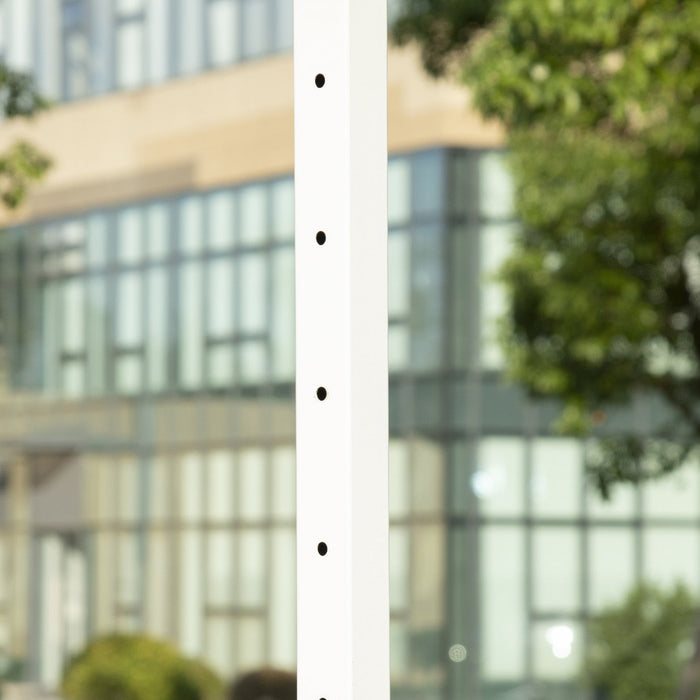 Soozier Height Adjustable Basketball Hoop And Stand W/ Pvc Backboard White