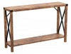 46” Console Table With 1 Shelf - Reclaimed Wood With Black Metal 
