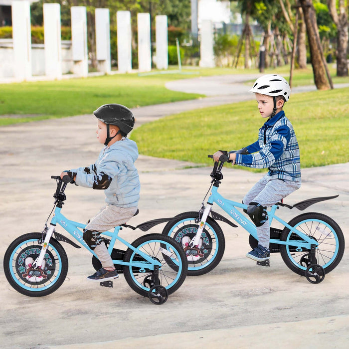 16" Kid's Bike For 4-7 With Height-adjustable Handlebar & Saddle Handbrake Blue