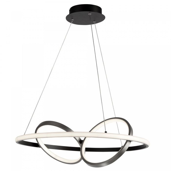 Gemini 32 W LED Black Nickel Flush Mount 