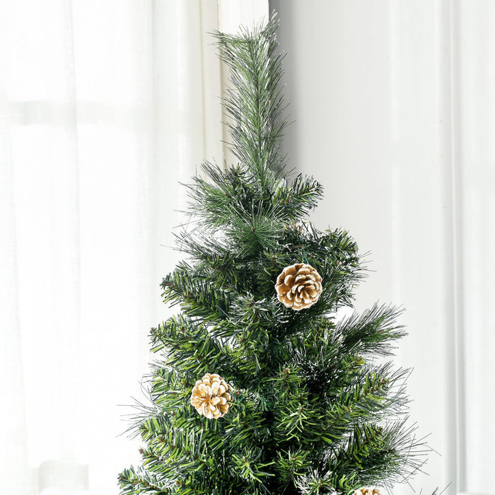 Homcom 6' Artificial Christmas Tree With Snow-dipped, Auto Open