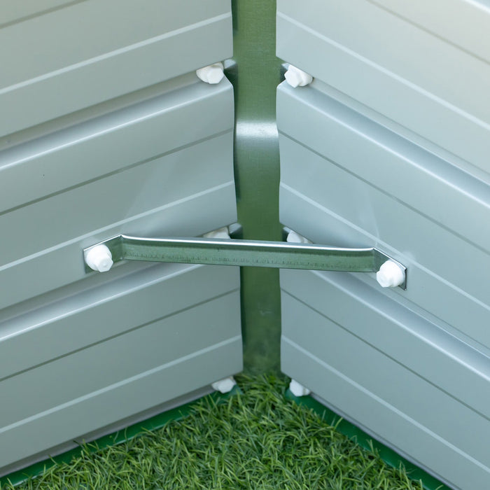 Outsunny Pentagon Galvanized Raised Garden Bed, Elevated Large Metal Planter Box W/ Install Gloves F