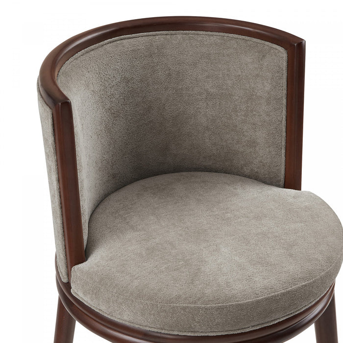 Evalyn Modern Wood Upholstered Counter Stool in Dove 