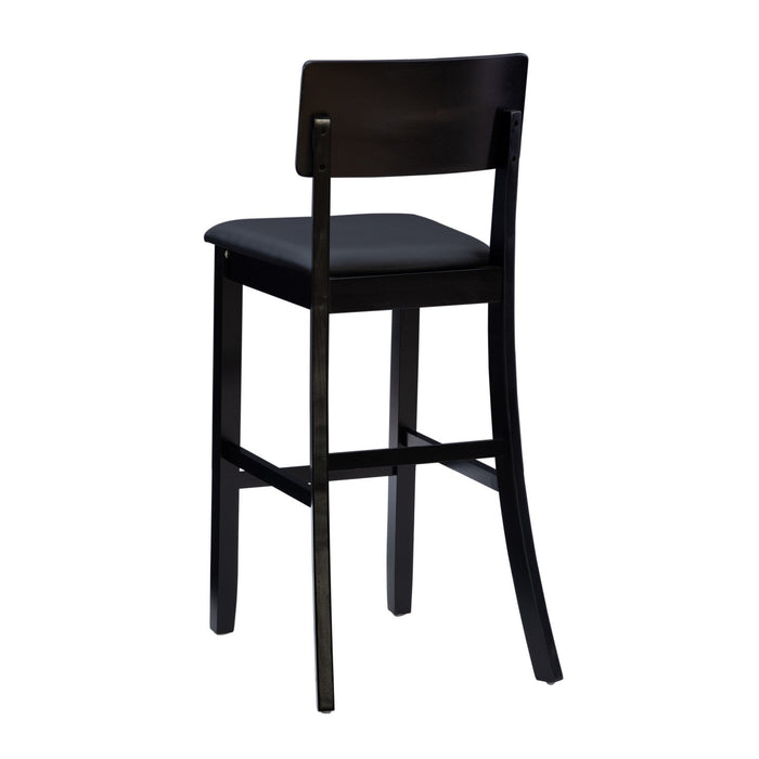 Torino Faux Leather Contemporary Barstool - Black