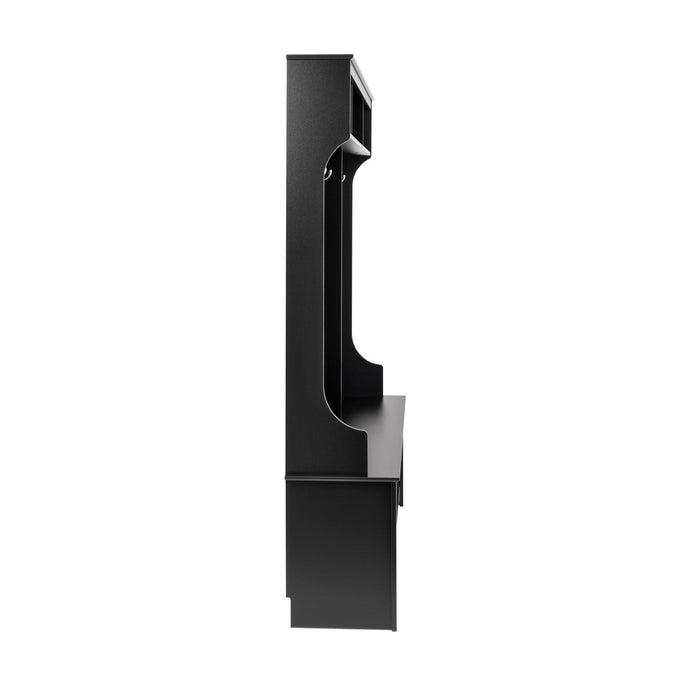Hall Tree with 24 Shoe Cubbies - Black