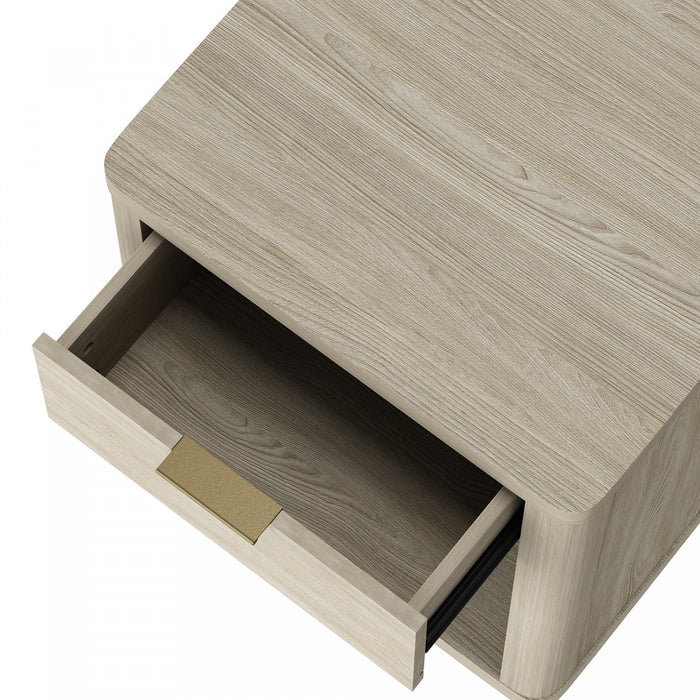 Evelyn Modern 20\" Nightstand in Natural (1-Drawer) 