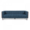Dana 3-seater Tufted Fabric Sofa With Birch Wood Frame - Navy Blue 