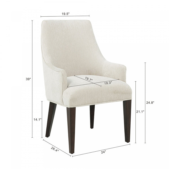 Beever Modern 8-Piece Dining Chair Set in Cream 