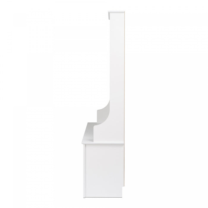 Hall Tree with Shoe Storage - White
