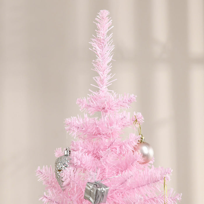 Homcom 6ft Pencil Slim Artificial Christmas Tree With 390 Realistic Branches