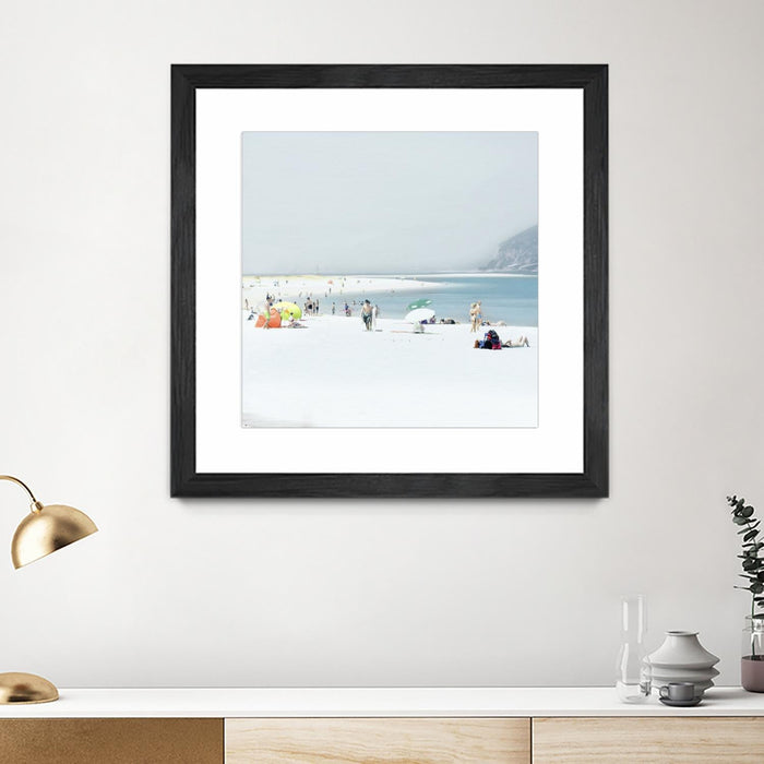 \"Troia\" Matted and Framed Black 36x36 Wall Art