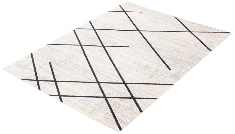 Damali Ivory/Blue Machine Washable Area Rug - 8'0\" x 10'0\"