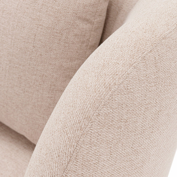 Siri Modern Upholstered Lounge Chair in Wheat - Set of 2 