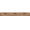 Nordika Slim 72\" Wall-Mounted TV Stand with 3 Storage Cabinets - Light Walnut 