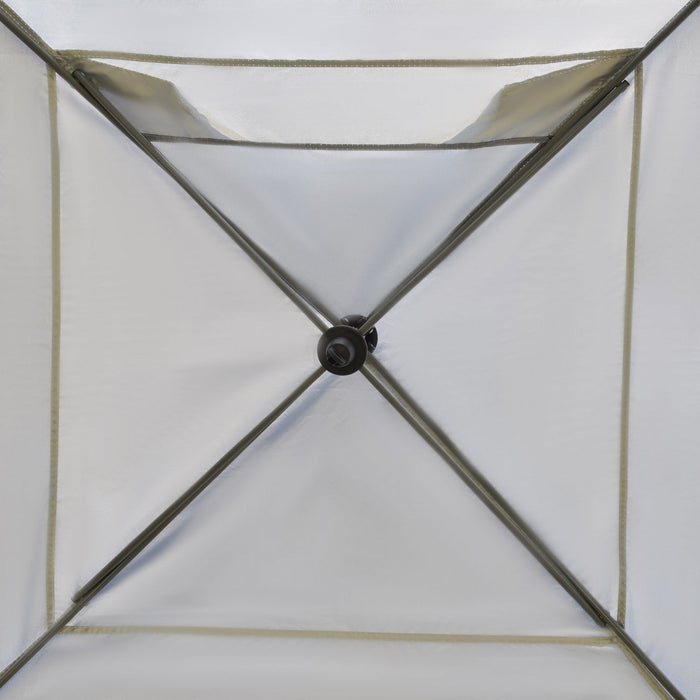 Outsunny 10' X 10' Pop Up Canopy Tent With Airy Top Vent And Bag, White
