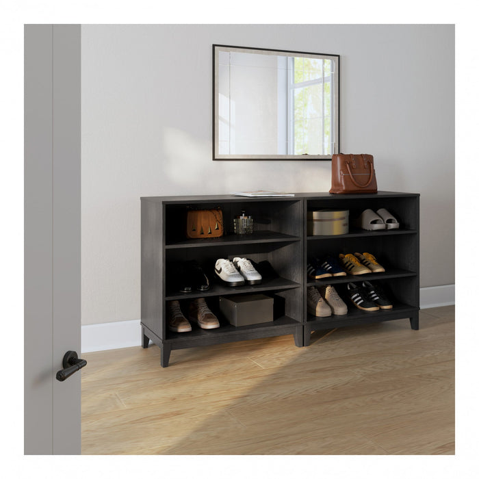 Modulr 2 Adjustable Shelves Bookcase - Black Oak 