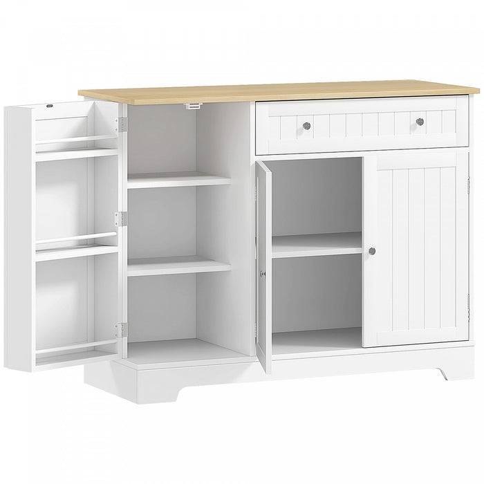 41" Sideboard Buffet Cabinet with Storage Drawer, Adjustable Shelf, White