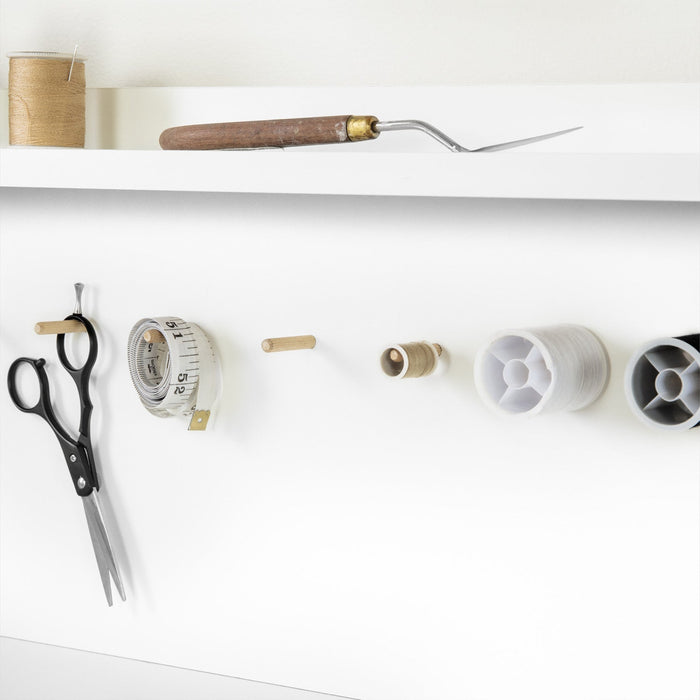 Crea Craft Table With Hutch - Pure White 