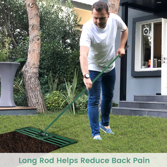 Costway Lawn Leveling Rake 36" X 10" Heavy Duty Level Lawn Tool For Garden Backyard/lawn