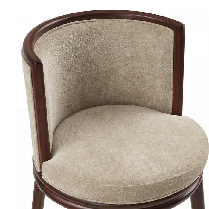Evalyn Modern Wood Upholstered Counter Stool in Natural 