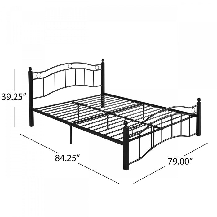 Jackson Metal Bed Frame With Underbed Storage,black King Bed 