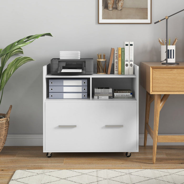 Vinsetto File Cabinet With Wheels Drawer For Letter A4 Legal Size