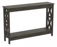 47” Console Table With 1 Shelf - Dark Grey 