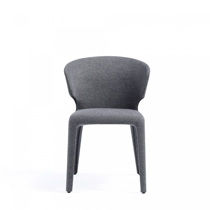 Conrad Mid-Century Modern Upholstered Dining Chair in Gray - Set of 4 