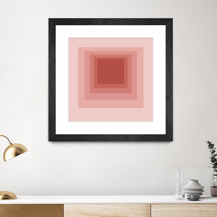 \"After Josef O\" Matted and Framed Black 36x36 Wall Art