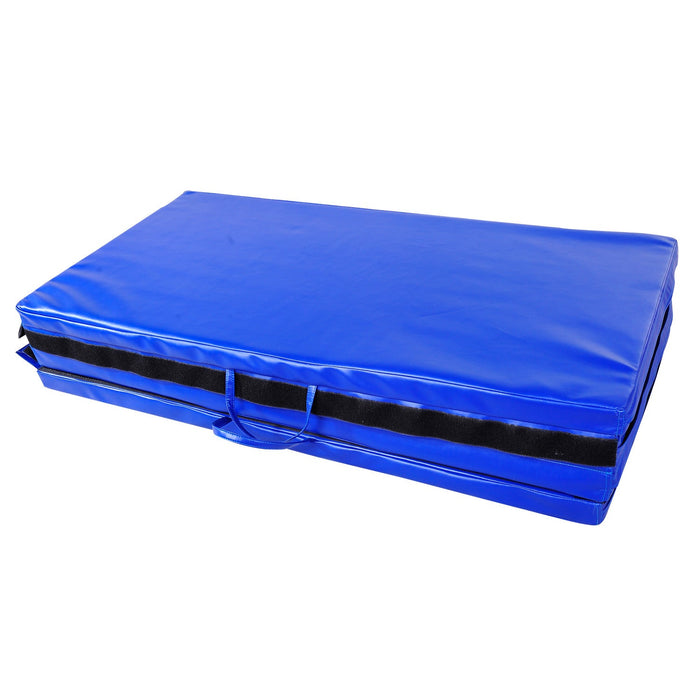 Soozier 4ft X 8ft X 2inch Tri-fold Gymnastics Tumbling Mat Exercise Mat With Carrying Handles For Mm