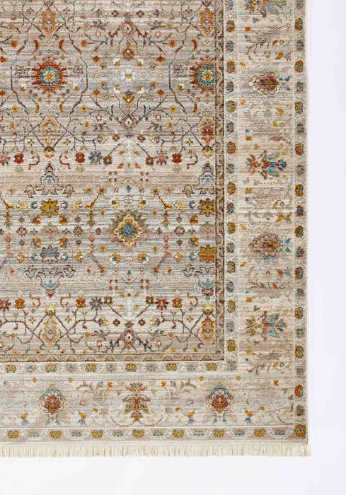 Zaina Traditional 9'0\" x 12'0\" Area Rug in Grey Indoor Area Rug 