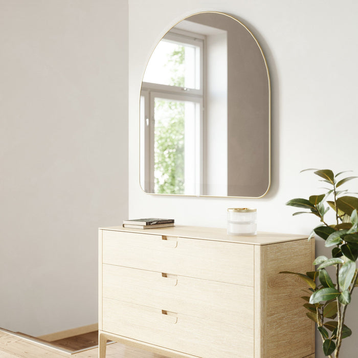 Umbra Arched 34\" x 36\" Mirror - Brass