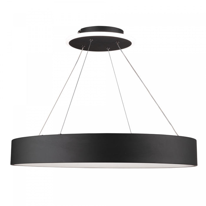 Lazio Collection 24\" Integrated LED Round Chandelier - Black